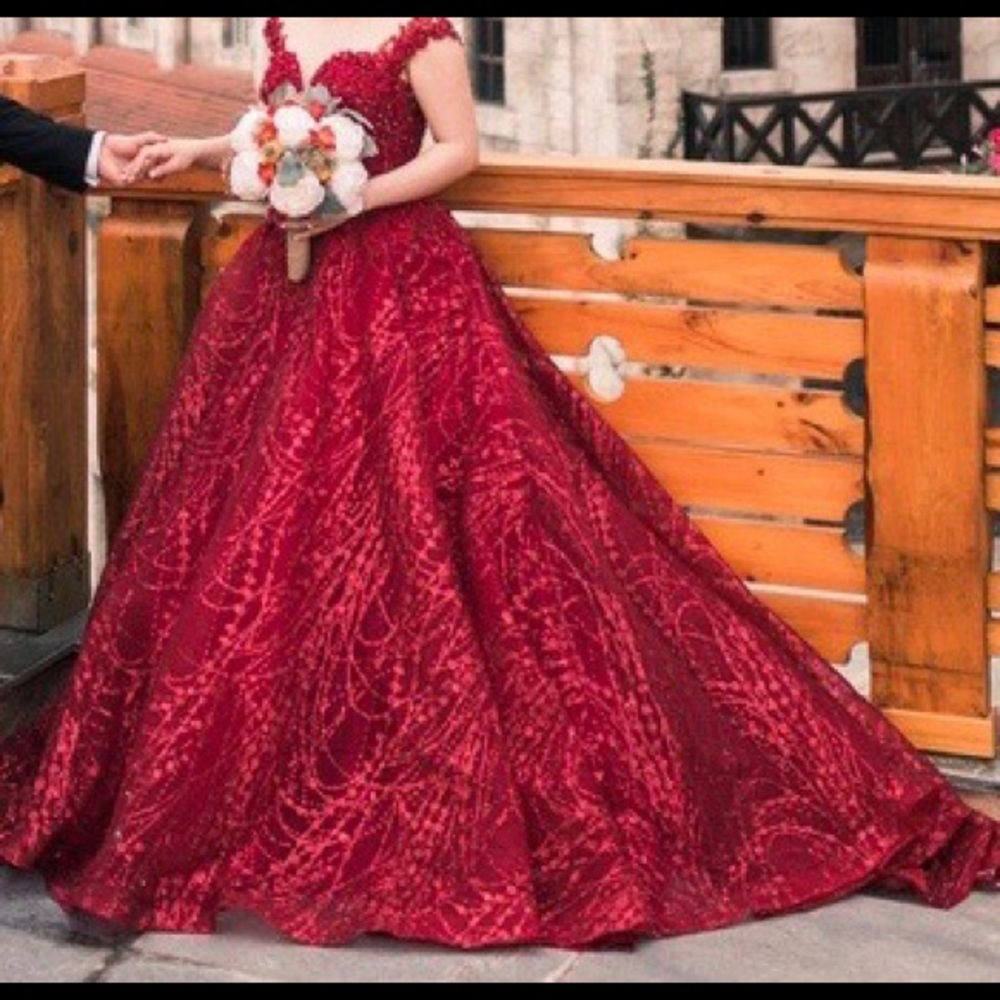 Red Wedding Gown. SOLD